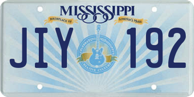 MS license plate JIY192