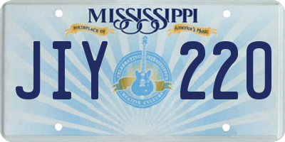 MS license plate JIY220