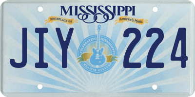 MS license plate JIY224