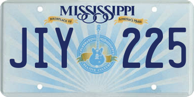 MS license plate JIY225