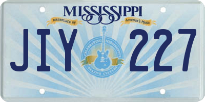 MS license plate JIY227