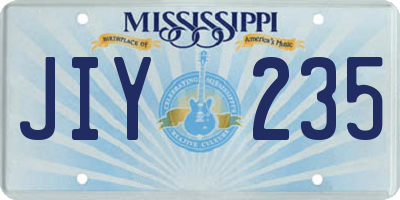 MS license plate JIY235