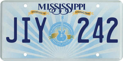MS license plate JIY242