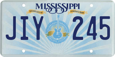 MS license plate JIY245