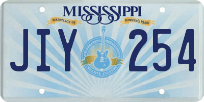 MS license plate JIY254