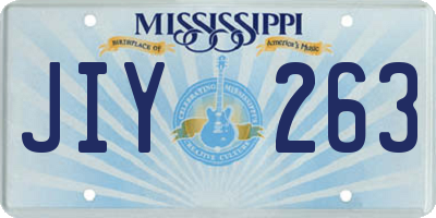 MS license plate JIY263