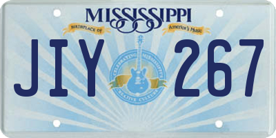 MS license plate JIY267