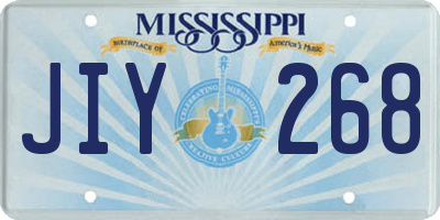 MS license plate JIY268