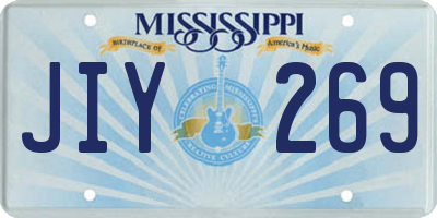 MS license plate JIY269