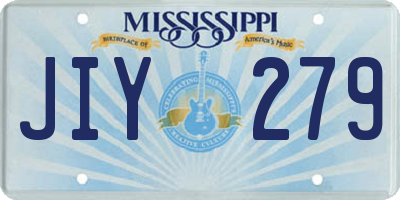 MS license plate JIY279