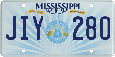 MS license plate JIY280