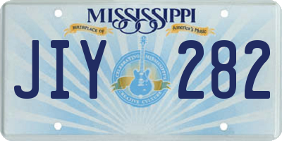 MS license plate JIY282