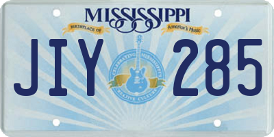 MS license plate JIY285