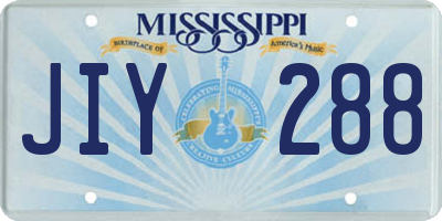 MS license plate JIY288