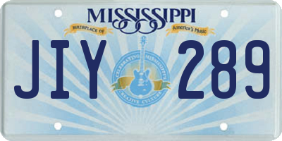 MS license plate JIY289