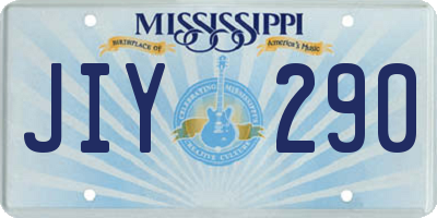 MS license plate JIY290