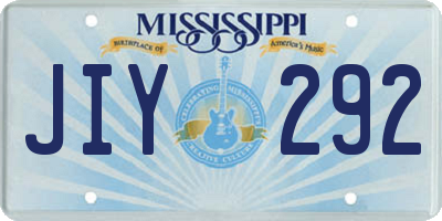 MS license plate JIY292