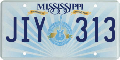 MS license plate JIY313