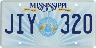 MS license plate JIY320