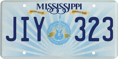 MS license plate JIY323