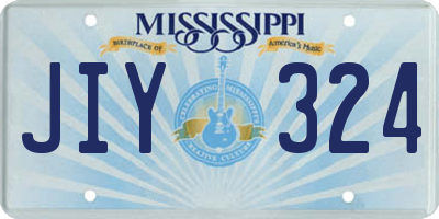 MS license plate JIY324