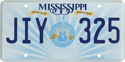 MS license plate JIY325