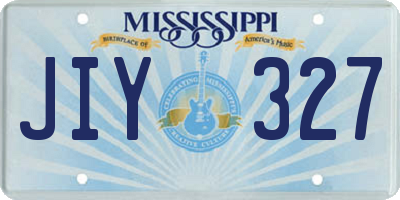MS license plate JIY327