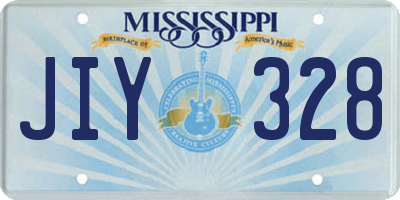 MS license plate JIY328