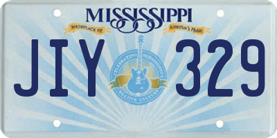 MS license plate JIY329