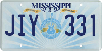MS license plate JIY331