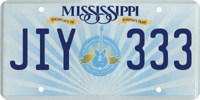 MS license plate JIY333