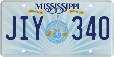 MS license plate JIY340