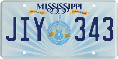 MS license plate JIY343