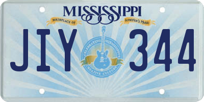 MS license plate JIY344