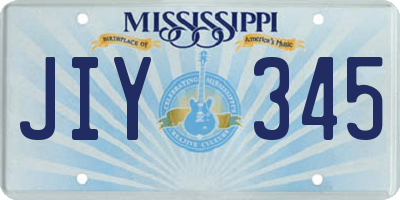 MS license plate JIY345