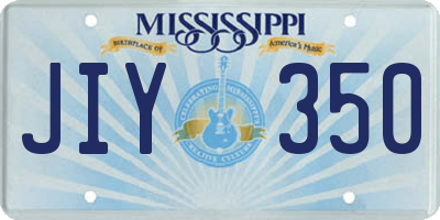 MS license plate JIY350