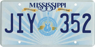 MS license plate JIY352