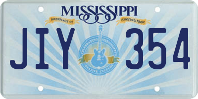 MS license plate JIY354