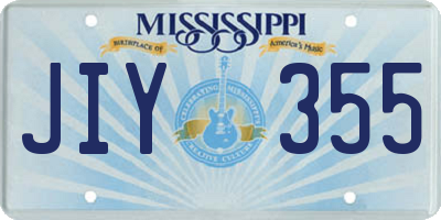 MS license plate JIY355