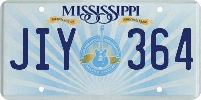 MS license plate JIY364
