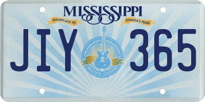 MS license plate JIY365