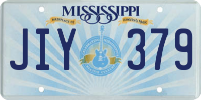 MS license plate JIY379