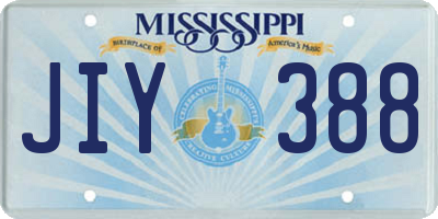 MS license plate JIY388