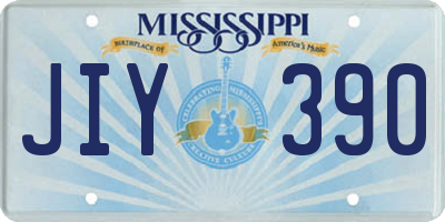 MS license plate JIY390