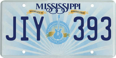 MS license plate JIY393
