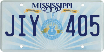 MS license plate JIY405