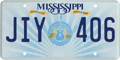 MS license plate JIY406
