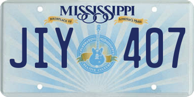 MS license plate JIY407