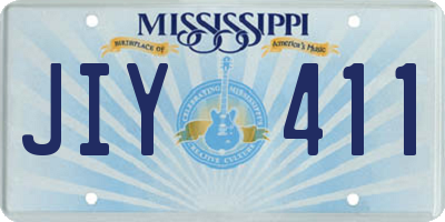 MS license plate JIY411