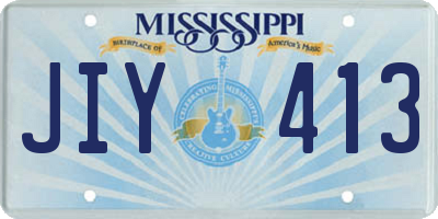 MS license plate JIY413